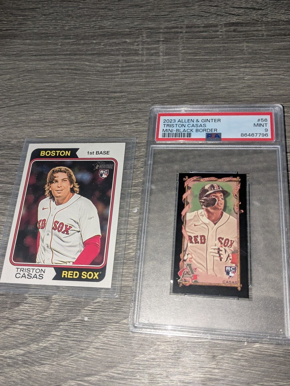 Triston Casas Red Sox Rookie Baseball Card Duo